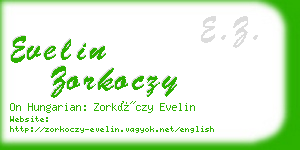 evelin zorkoczy business card